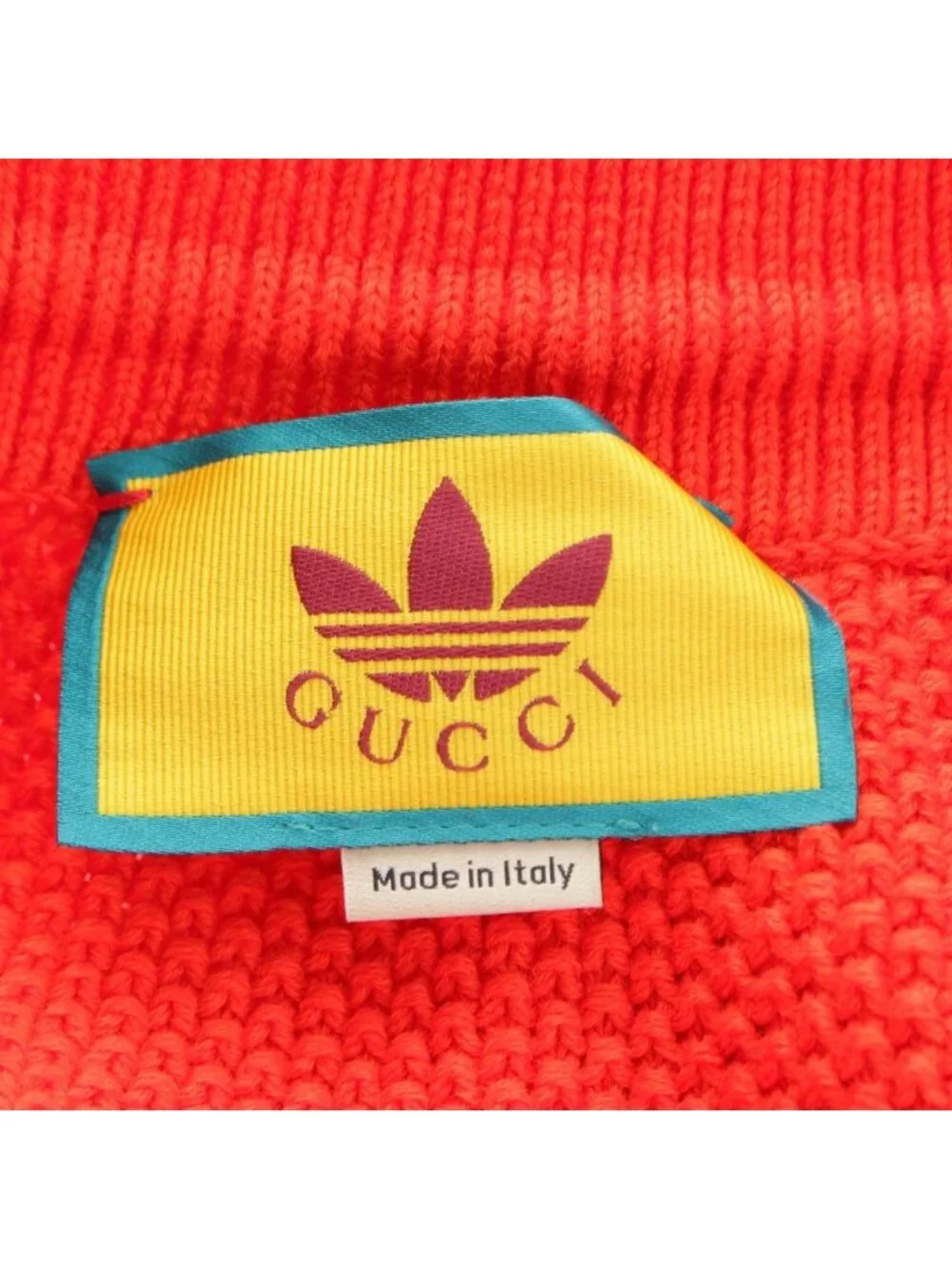 Gucci Adidas Linen Side Line Cable Knit Shorts Red XL